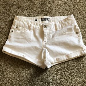 Celebrity Pink white denim shorts